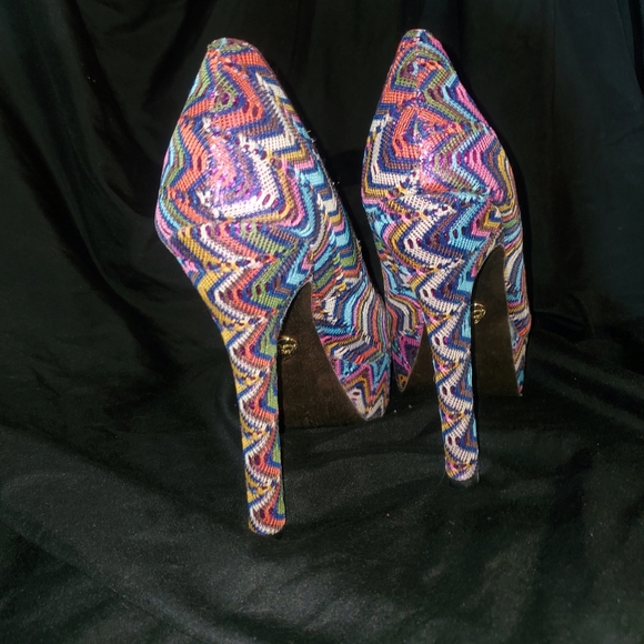 Betsey Johnson Multi Colored High Heel Pumps - Picture 3 of 4